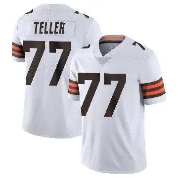 ＃77 Men's Wyatt Teller White Limited Cleveland Browns Vapor Untouchable Jersey