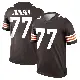 ＃77 Men's Zion Johnson Brown Legend Cleveland Browns Jersey