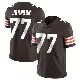 ＃77 Men's Zion Johnson Brown Limited Cleveland Browns Team Color Vapor Untouchable Jersey