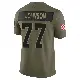 ＃77 Men's Zion Johnson Olive Limited Cleveland Browns 2025 Salute to Service Jersey