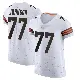 ＃77 Men's Zion Johnson White Elite Cleveland Browns Vapor Jersey