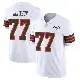 ＃77 Men's Zion Johnson White Limited Cleveland Browns Vapor 1946 Collection Alternate Jersey