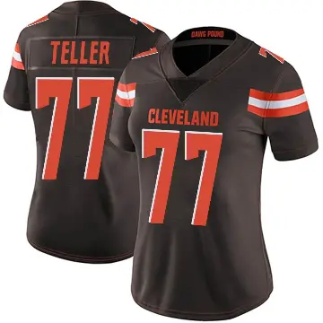 ＃77 Women's Wyatt Teller Brown Limited Cleveland Browns Team Color Vapor Untouchable Jersey