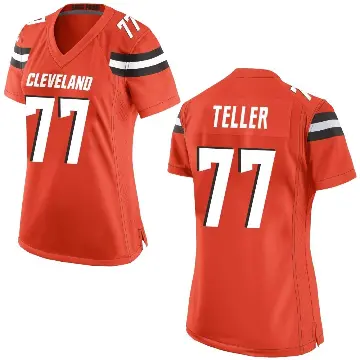 ＃77 Women's Wyatt Teller Orange Game Cleveland Browns Alternate Jersey