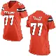＃77 Women's Wyatt Teller Orange Game Cleveland Browns Alternate Jersey