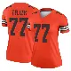 ＃77 Women's Wyatt Teller Orange Legend Cleveland Browns Inverted Jersey