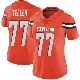 ＃77 Women's Wyatt Teller Orange Limited Cleveland Browns Alternate Vapor Untouchable Jersey