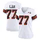 ＃77 Women's Wyatt Teller White Game Cleveland Browns 1946 Collection Alternate Jersey