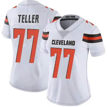 ＃77 Women's Wyatt Teller White Limited Cleveland Browns Vapor Untouchable Jersey