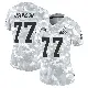 ＃77 Women's Zion Johnson Arctic Camo Limited Cleveland Browns 2024 Salute to Service Jersey