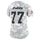 ＃77 Women's Zion Johnson Arctic Camo Limited Cleveland Browns 2024 Salute to Service Jersey