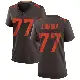 ＃77 Women's Zion Johnson Brown Game Cleveland Browns Alternate Jersey