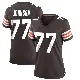 ＃77 Women's Zion Johnson Brown Game Cleveland Browns Team Color Jersey