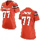 ＃77 Women's Zion Johnson Orange Game Cleveland Browns Alternate Jersey