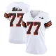 ＃77 Women's Zion Johnson White Game Cleveland Browns 1946 Collection Alternate Jersey