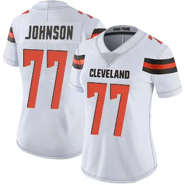 ＃77 Women's Zion Johnson White Limited Cleveland Browns Vapor Untouchable Jersey