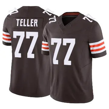 ＃77 Youth Wyatt Teller Brown Limited Cleveland Browns Vapor F.U.S.E. Jersey