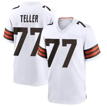 ＃77 Youth Wyatt Teller White Game Cleveland Browns Jersey
