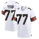 ＃77 Youth Wyatt Teller White Game Cleveland Browns Jersey