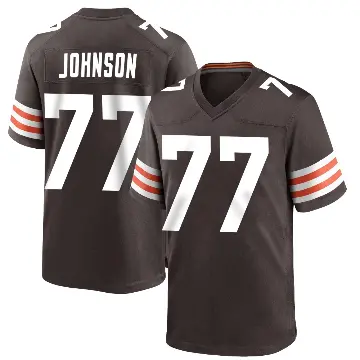 ＃77 Youth Zion Johnson Brown Game Cleveland Browns Team Color Jersey