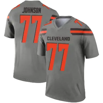 ＃77 Youth Zion Johnson Legend Cleveland Browns Inverted Silver Jersey
