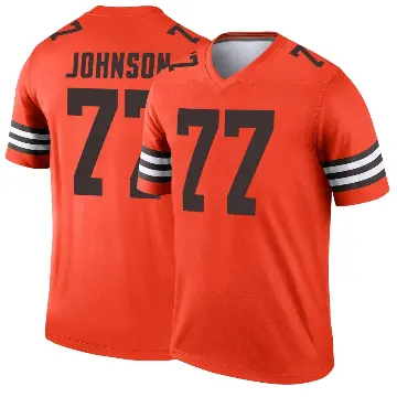 ＃77 Youth Zion Johnson Orange Legend Cleveland Browns Inverted Jersey