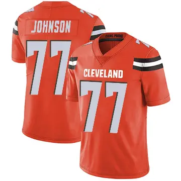 ＃77 Youth Zion Johnson Orange Limited Cleveland Browns Alternate Vapor Untouchable Jersey