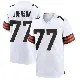 ＃77 Youth Zion Johnson White Game Cleveland Browns Jersey