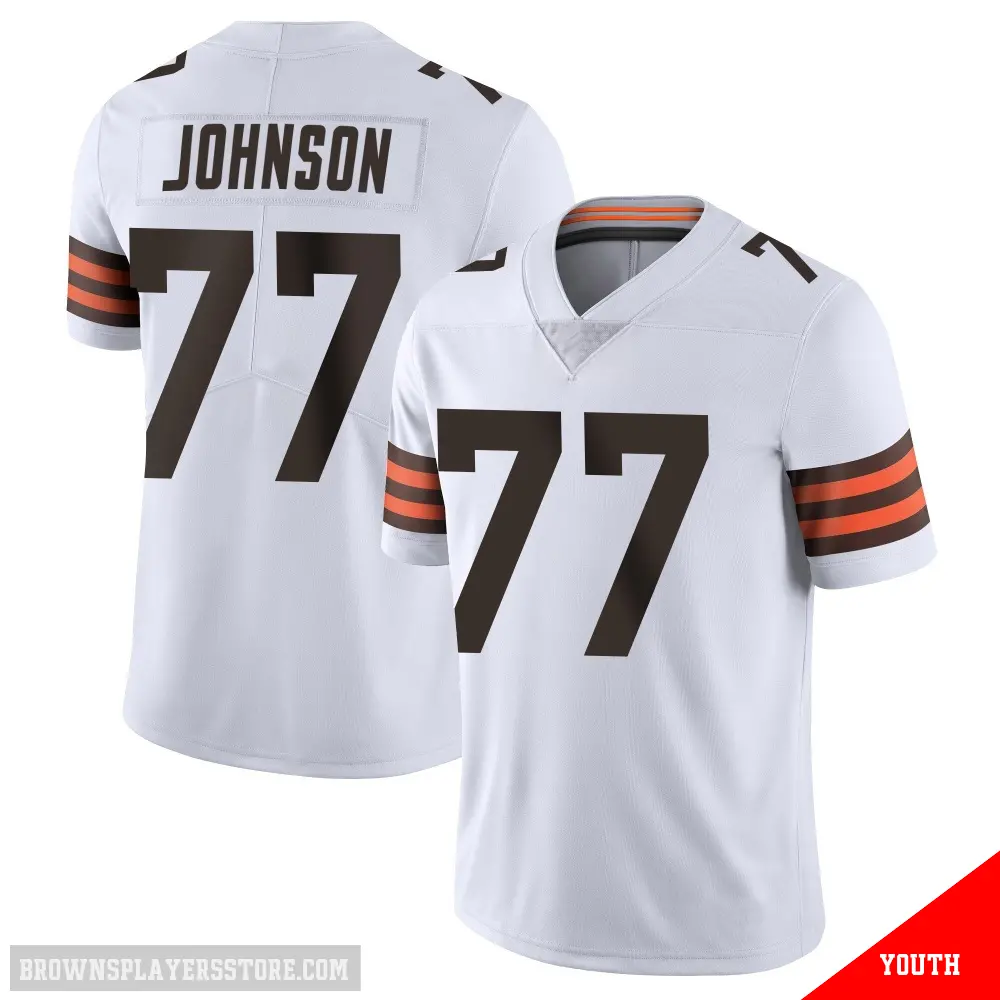 ＃77 Youth Zion Johnson White Limited Cleveland Browns Vapor Untouchable Jersey