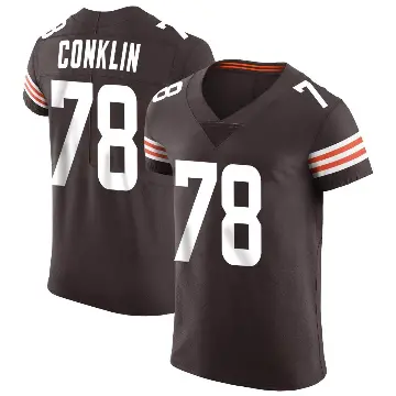 ＃78 Men's Jack Conklin Brown Elite Cleveland Browns Vapor Jersey