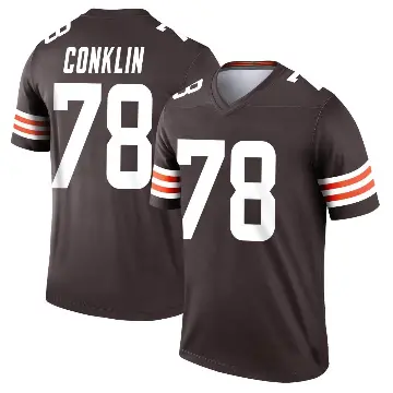 ＃78 Men's Jack Conklin Brown Legend Cleveland Browns Jersey
