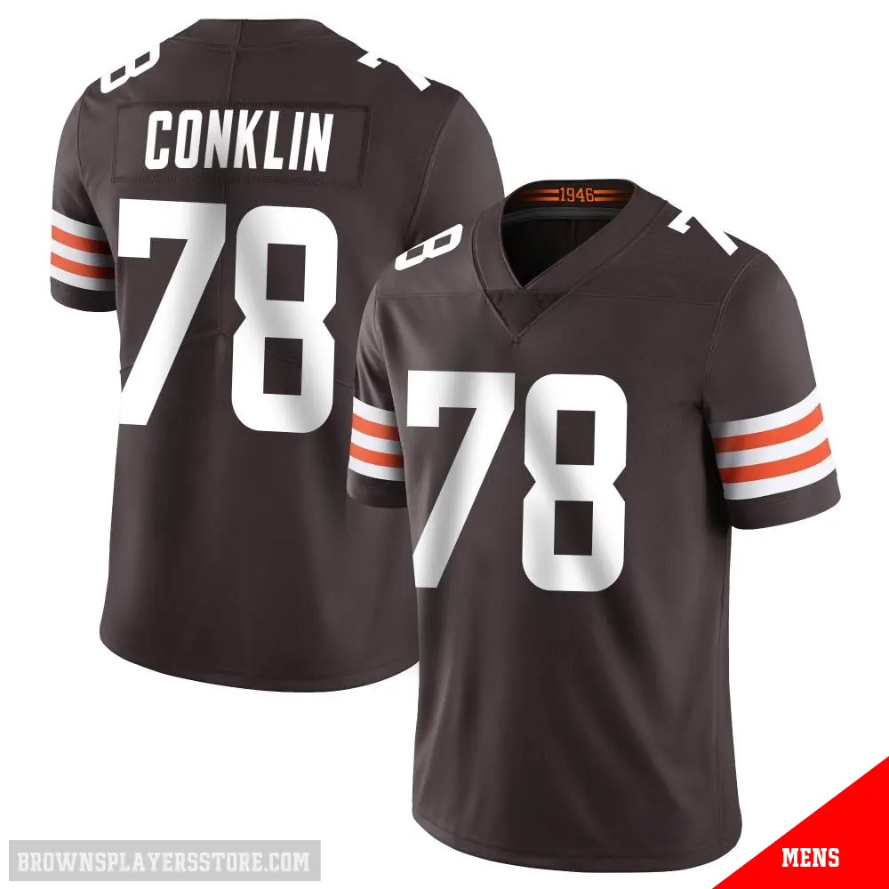 ＃78 Men's Jack Conklin Brown Limited Cleveland Browns Team Color Vapor Untouchable Jersey