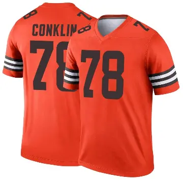 ＃78 Men's Jack Conklin Orange Legend Cleveland Browns Inverted Jersey