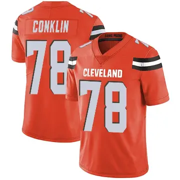 ＃78 Men's Jack Conklin Orange Limited Cleveland Browns Alternate Vapor Untouchable Jersey