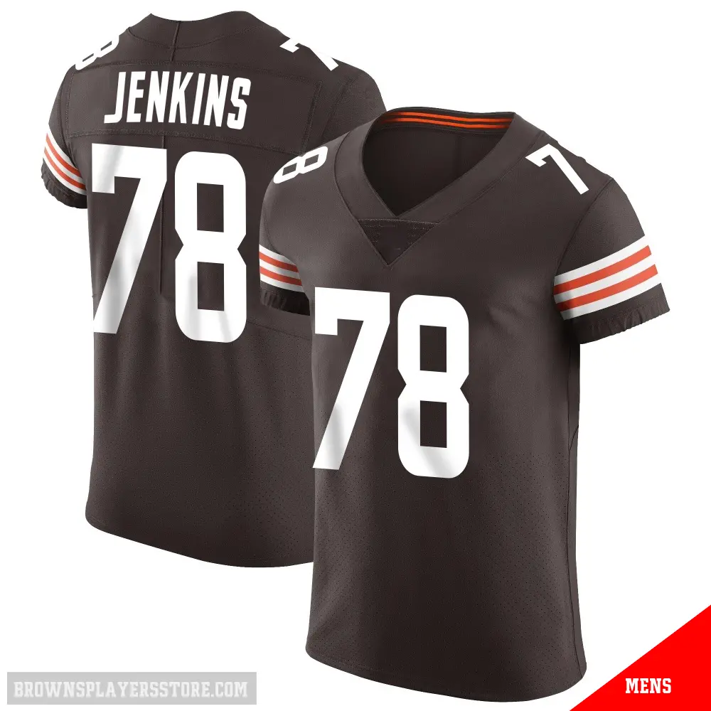 ＃78 Men's Teven Jenkins Brown Elite Cleveland Browns Vapor Jersey