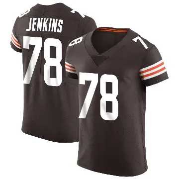 ＃78 Men's Teven Jenkins Brown Elite Cleveland Browns Vapor Jersey