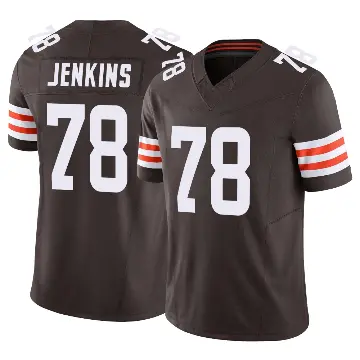 ＃78 Men's Teven Jenkins Brown Limited Cleveland Browns Vapor F.U.S.E. Jersey