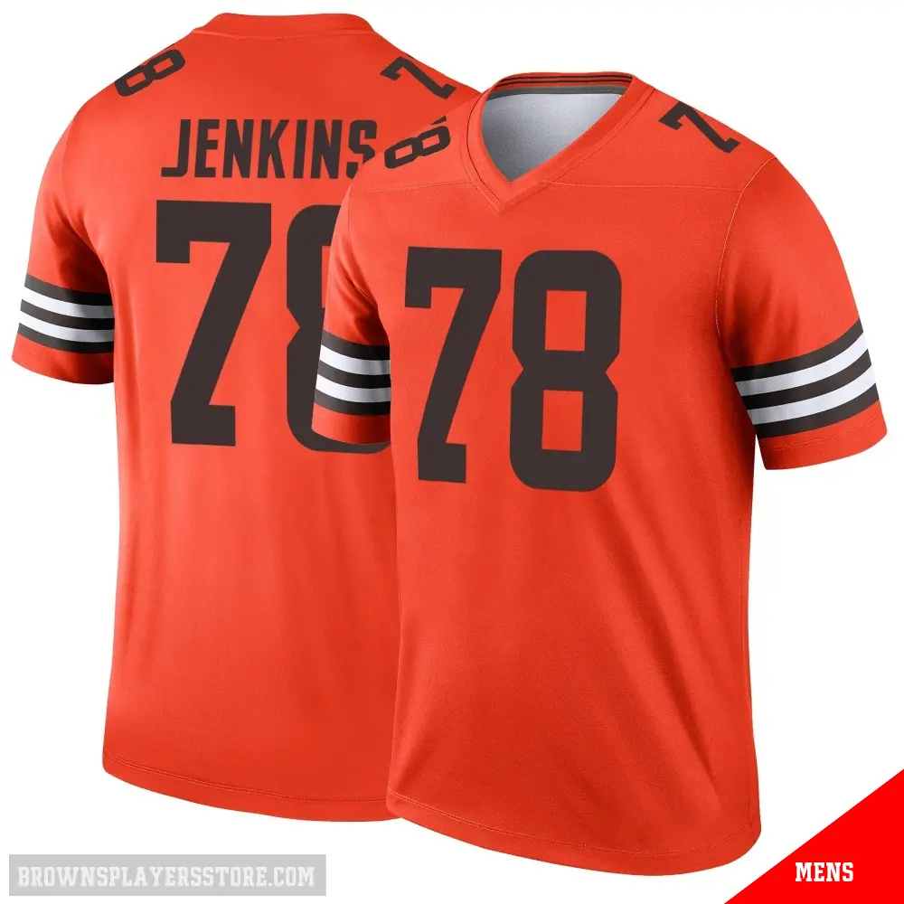 ＃78 Men's Teven Jenkins Orange Legend Cleveland Browns Inverted Jersey