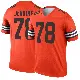 ＃78 Men's Teven Jenkins Orange Legend Cleveland Browns Inverted Jersey