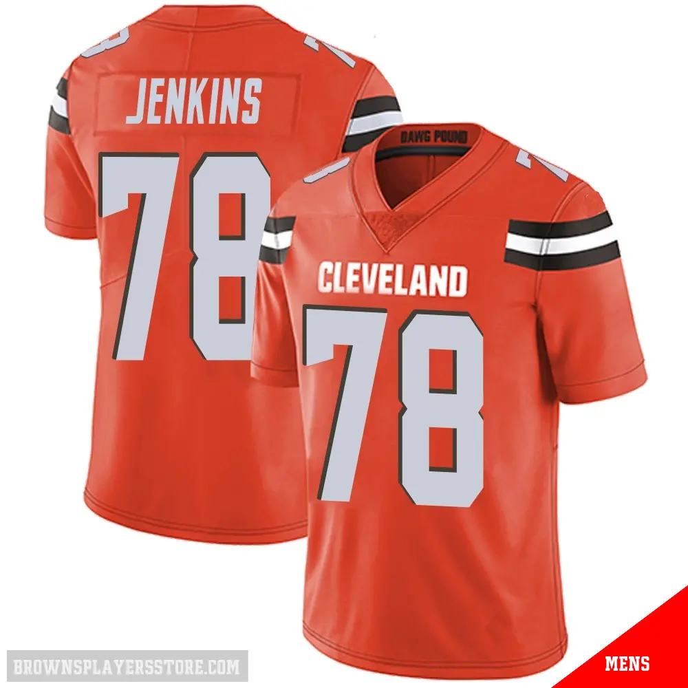 ＃78 Men's Teven Jenkins Orange Limited Cleveland Browns Alternate Vapor Untouchable Jersey