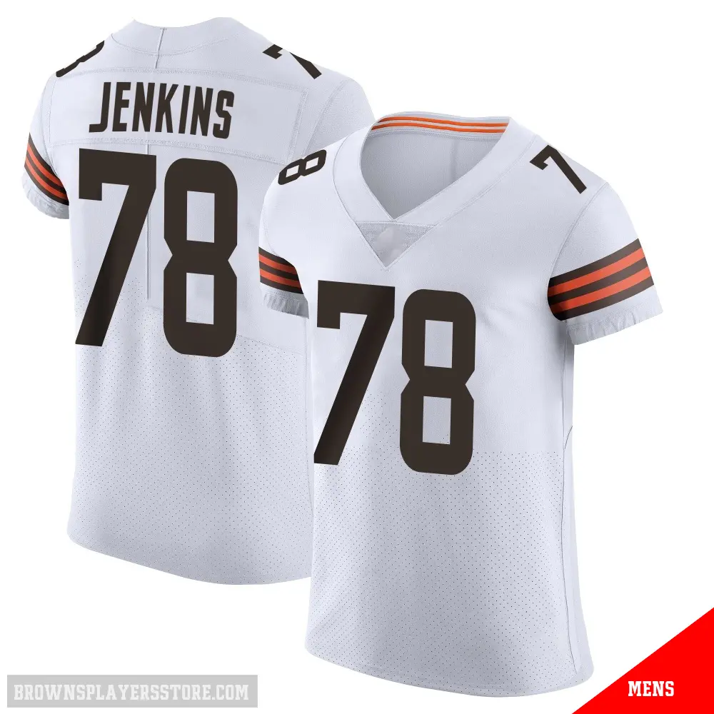 ＃78 Men's Teven Jenkins White Elite Cleveland Browns Vapor Jersey