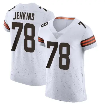 ＃78 Men's Teven Jenkins White Elite Cleveland Browns Vapor Jersey