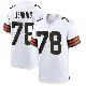 ＃78 Men's Teven Jenkins White Game Cleveland Browns Jersey