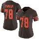 ＃78 Women's Jack Conklin Brown Limited Cleveland Browns Color Rush Jersey