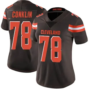 ＃78 Women's Jack Conklin Brown Limited Cleveland Browns Team Color Vapor Untouchable Jersey
