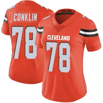 ＃78 Women's Jack Conklin Orange Limited Cleveland Browns Alternate Vapor Untouchable Jersey