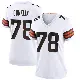 ＃78 Women's Jack Conklin White Game Cleveland Browns Jersey