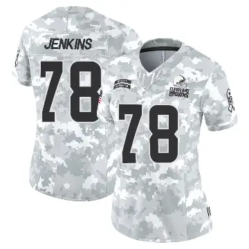 ＃78 Women's Teven Jenkins Arctic Camo Limited Cleveland Browns 2024 Salute to Service Jersey