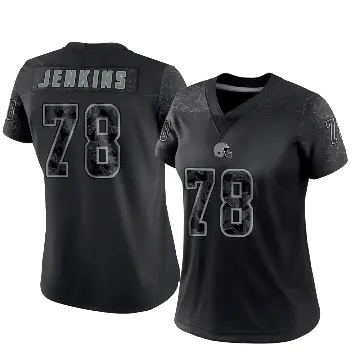 ＃78 Women's Teven Jenkins Black Limited Cleveland Browns Reflective Jersey