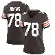 ＃78 Women's Teven Jenkins Brown Game Cleveland Browns Team Color Jersey